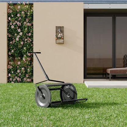 24-Inch Smart-Control Lawn Spreader – Multi-Surface Compost & Soil Applicator for Effortless Lawn Care and Precision Gardening
