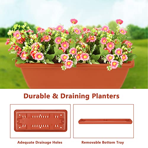 Raised Garden Bed with Legs 4 Tier Vertical Herb Garden Planter, Brick Red - color: Brick Red