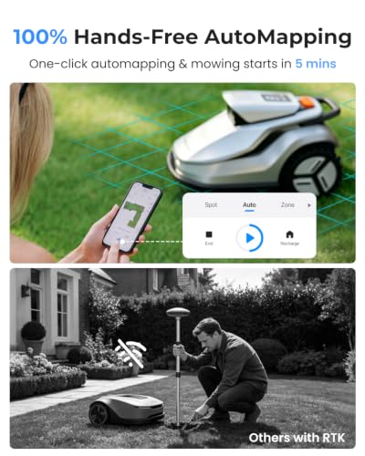 TerraMow V1000 Robotic Lawn Mower, Max 0.3 Acre, No Wire/RTK, Auto Mapping - size: V1000-12Blades