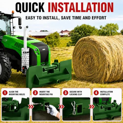 Skid Steer Quick Attach Plate, 1/4 Inch, 3000 LBS, 2-Inch Hitch - color: Green