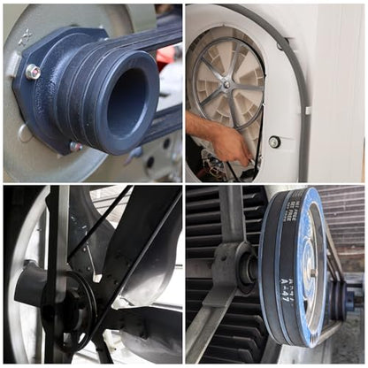 uxcell 5Pcs A16 Classic Wrapped Rubber V-Belt, 18" Outside Circumference x 0.51" Width x 0.32" Height, A-Section Rubber Drive Belt - size: A16