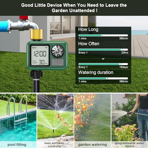 Water Timer for Outdoor Garden Hose, Sprinkler Timer for Garden - style: 1 Brass Outlet