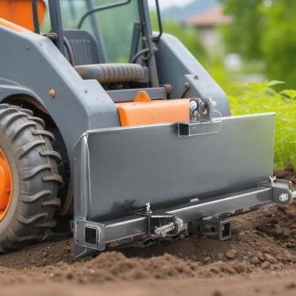 VEVOR Universal 3-Point Skid Steer Plate, 3/8" Skid Steer Attachment Plate, 7000lbs Skid Steer Mount Plate Steel Adapter Loader, Compatible with Deere, Kubota, Bobcat, Mahindra Skid Steers, Tractors - size: skid steer plate