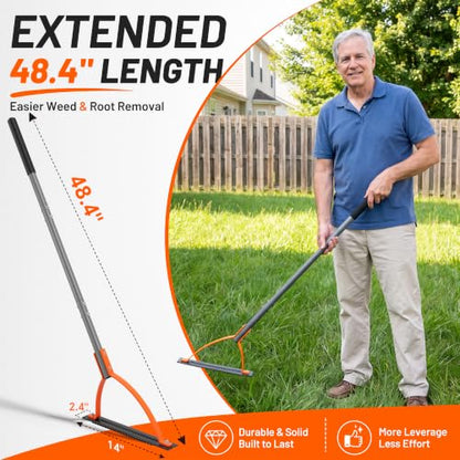 Walensee 48.4in Double-Edged Scythe, Weed Cutter for Cutting Weeds & Grass - size: 48.4"