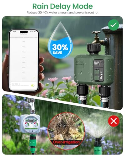 WiFi Water Timer 2 Zone for Garden Hose - size: 2 Outlet