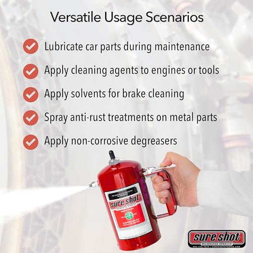 Sure Shot A1000R 1 Quart Enameled Steel Sprayer, Red