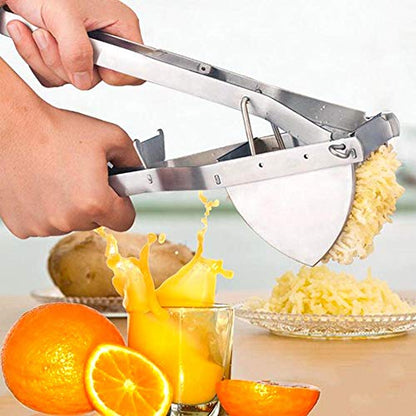LHS Stainless Steel Potato Ricer and Masher, Heavy Duty Commercial Food Masher, Ergonomic Comfort Grip, Extra Large Capacity, Dishwasher Safe (Black) - color: Black