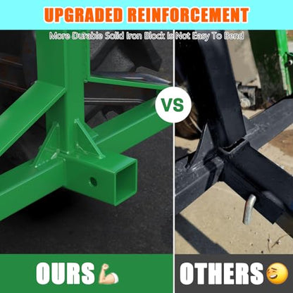 3 Point Trailer Hitch with 2" Receiver - color: Green
