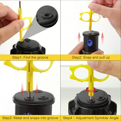 Sprinkler Adjustment Tool Compatible with Hunter/Rain Bird, Yellow - color: Yellow