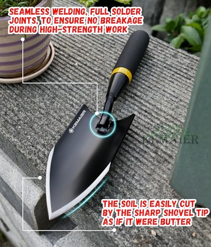 Kemaier Heavy Duty Gardening Hand Trowel - Carbon Steel Shovels Tool