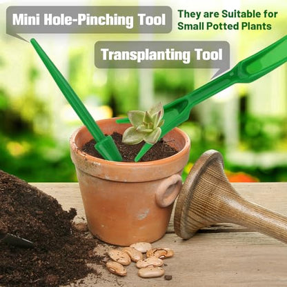 Seed Planter Tool, Seed Dibber, Seed Dispenser, Light Green, 4 Pcs - color: Light Green, 4 Pcs
