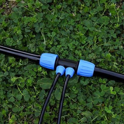 10 Pcs 1/2 to 1/4 inch Garden Hose Tubing Irrigation Fittings - size: 10 PCS 1/2" to 1/4" 4-Nut Way