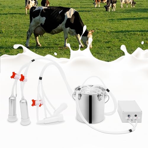 2 in 1 Cow Milking Machine, 5 L Goat Milking Machine Portable, Speed Adjust - size: 5 L
