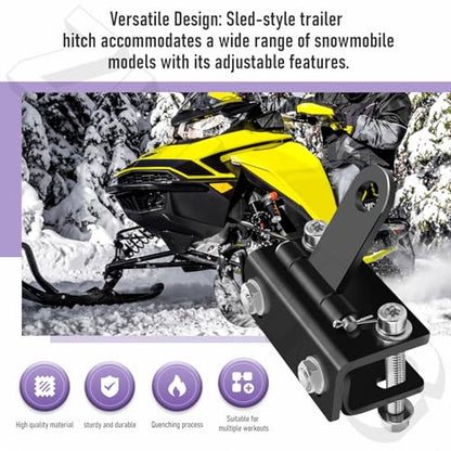 Universal Snowmobile Bumper Hitch Kit - for Polaris Ski-Doo Snowmobile