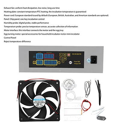 HEEPDD Automatic Poultry Egg Incubator with Temperature Control, Egg Turner for Chicken, Quail, Duck, Goose Hatching, US Plug