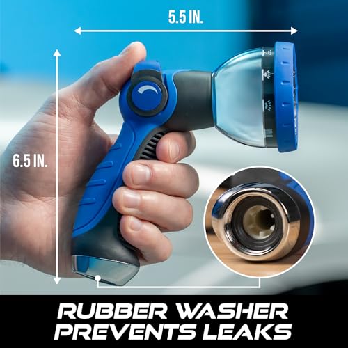 VIKING Hose Nozzle, 10 Spray Patterns, Thumb Control for Cars and Homes - style: 10 Pattern Thumb Control