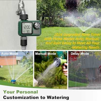 Water Timer for Outdoor Garden Hose, Sprinkler Timer for Garden - style: 1 Outlet-2 Pack