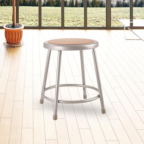 NPS 18" High Heavy Duty Steel Stool, Grey - color: Grey, size: 18"