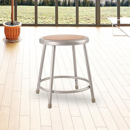 NPS 18" High Heavy Duty Steel Stool, Grey - color: Grey, size: 18"