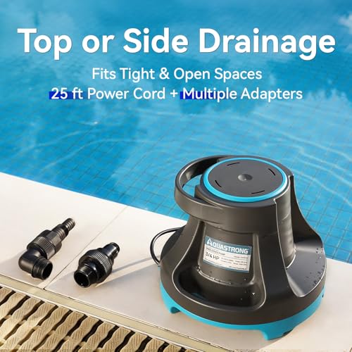 Aquastrong 3487 GPH Pool Cover Pump Automatic On Off, 3/4 HP, 115V - color: Black & Blue