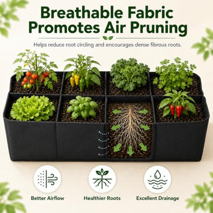 Gardzen 2 Pack Fabric Raised Garden Beds - size: 2Feet x 4Feet