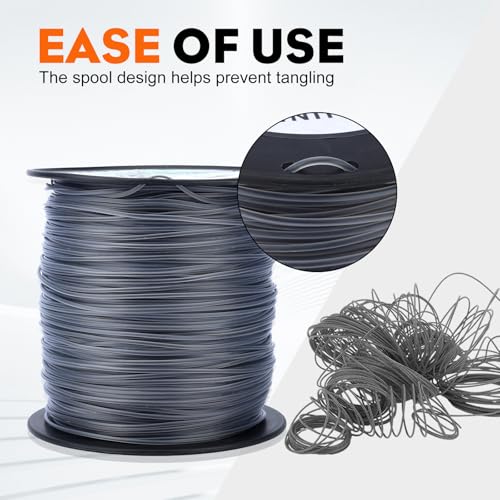 Hipa 5 Pound 095 Trimmer Line Heavy Duty 2.4 mm/.095" Weed Eater String for Echo SRM225 SRM210 SRM230 Sthil FS38 FS55R FS80 FS85 Husquavarna 128ld 223l Troybilt TB22 Brushcutter Electric 0.095 Round - size: 5 pound 095''