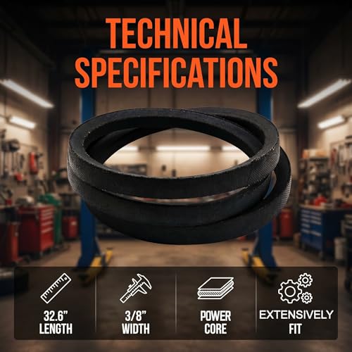 2 Part 157769 532157769 Lawn Mower Drive Belt (3/8" X 32.6") Compatible with AYP Roper Sears 146527 532146527 137078 532137078 for Husqvarna 22" self propelled Walk Behind Garden Tractor - color: 3/8" X 32.6"