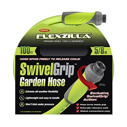 Liberty Garden 300-ft Hose Reel Cart + Flexzilla 100-ft Garden Hose
