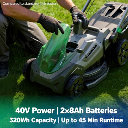 20.5" 40V Brushless Cordless Electric Self Propelled Lawn Mower - size: 20.5 Inch