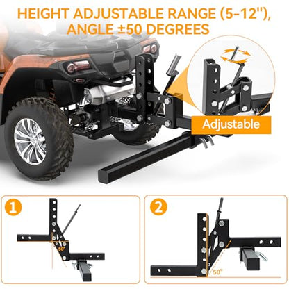 YINTATECH 50" ATV UTV Implement Lift, 1-Point Lift System Fits 2" Receiver