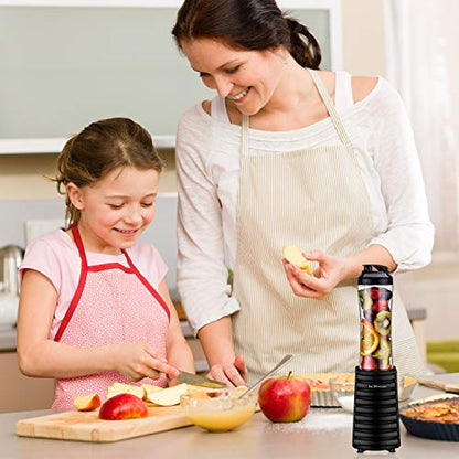 La Reveuse Personal Size Blender for Protein Shakes and Smoothies, Black - color: Black