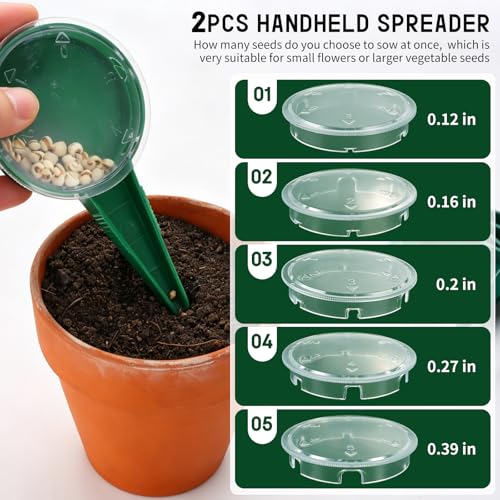 7 Pcs Sowing Seeds Dispenser Set, with 12 Hole Seeder