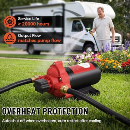 12V Sprayer Pump, 4.4gpm-10amp-60psi, Chemical and Corrosion Resistant, Compatible with Roundup, Diaphragm Pump with Pressure Switch and Self-Priming for Agricultural Spraying, Rv, Boats, Etc - size: 4.4GPM