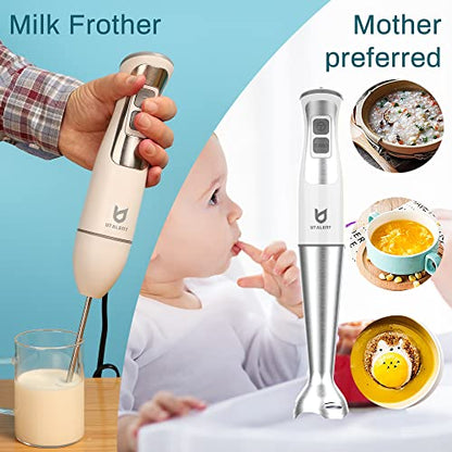 UTALENT Immersion Hand Blender with chopper - Puree Baby Food, Sauce & Soup