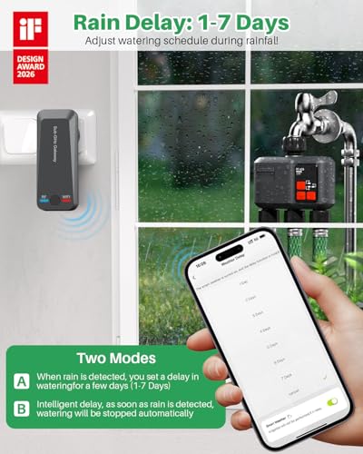 WiFi Sprinkler Timer 3 Zone, 984ft Range Smart Water Timer for Garden Hose - style: 3 Zone