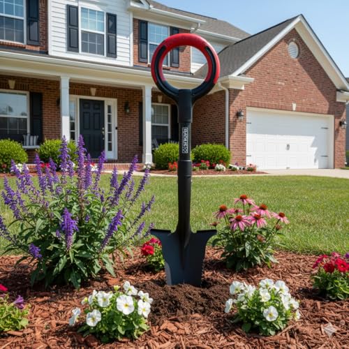 Root Slayer RS224 Mini Digger Garden Shovel, Heavy Duty Steel, Black - color: Black, size: Small