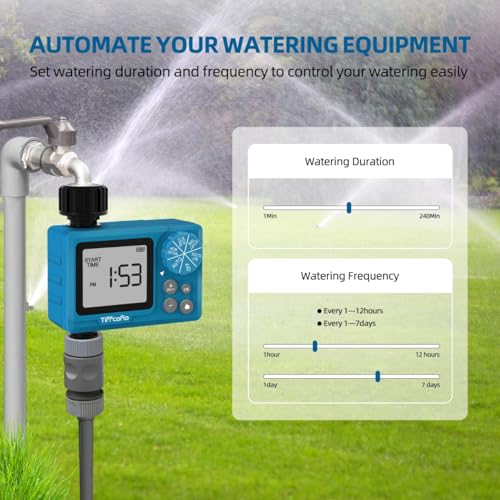 TiFFCOFiO Sprinkler Timer Outdoor, Digital Pogrammable for Garden Hose, Irrigrtion Timer with Rain Delay and Manual Mode - size: Standard, 2 Packs