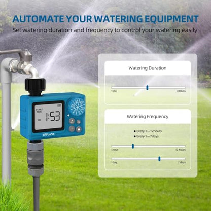 TiFFCOFiO Sprinkler Timer Outdoor, Digital Pogrammable for Garden Hose, Irrigrtion Timer with Rain Delay and Manual Mode - size: Standard, 2 Packs