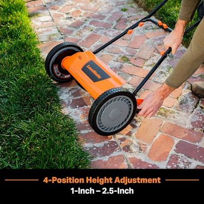 LawnMaster LMRM1602 Push Reel Lawn Mower 16-Inch 5-Blade - size: 16-Inch