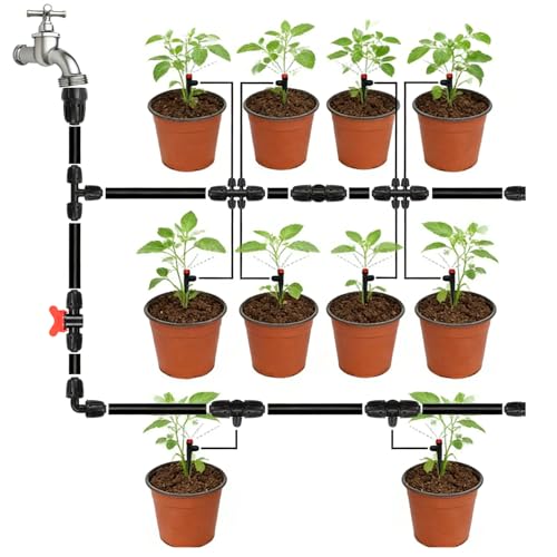 12 Pack 1/2 Inch Drip Irrigation Elbow Fittings (1/2" ID x 0.6-0.65" OD), 1/2'' Dripline Barbed Elbow Connectors with Anti-Drop Lock Nuts for Garden Lawn Irrigation System Connection - size: 1/2" Nut Elbow-12P