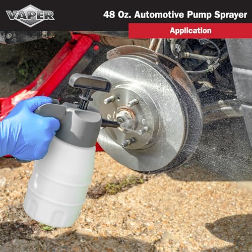 Vaper 19495 48oz Automotive Pump Sprayer, Pressurized Sprayer with Durable, High-Density Polyethylene Construction, Adjustable Nozzle for Multiple Spray Patterns