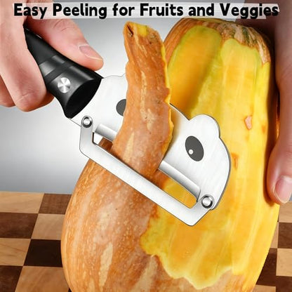 Maxjoy Vegetable Peeler, Stainless Steel Blade, PP Handle - color: White#Yellow#Silver