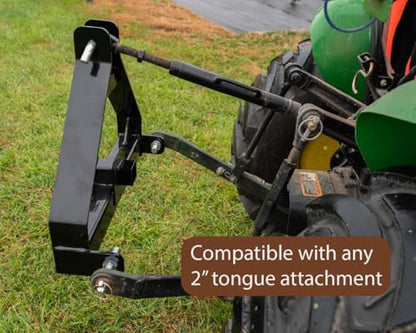 Impact Implements® 3-Point to 2" Hitch Receiver for Cat-1 Farm Attachments