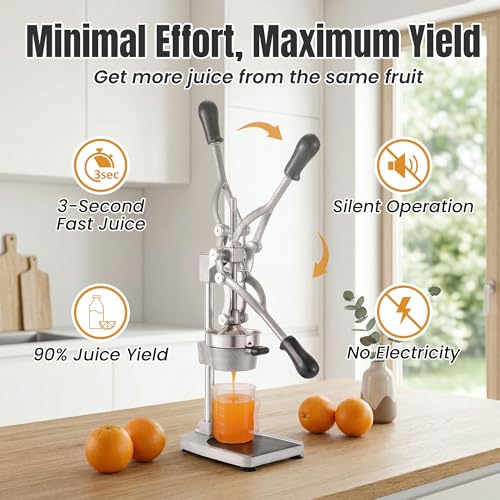 Manual Cast Iron Hand Press Juicer for Orange & Pomegranate