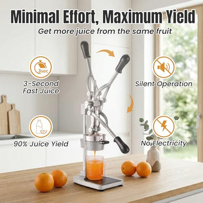 Manual Cast Iron Hand Press Juicer for Orange & Pomegranate