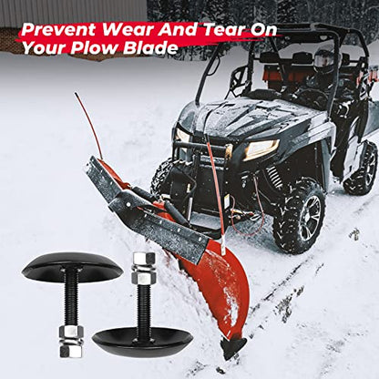 KEMIMOTO Universal Snow Plow Skid Shoes ATV UTV Repalce 2873423 2877245