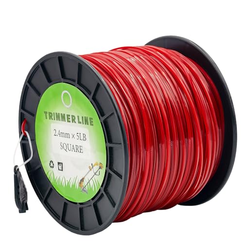 095" Square Trimmer Line 5LB Red 1193FT Spool - size: .095"