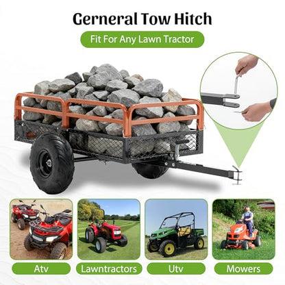 Garden Carts 1500LBS Heavy Duty Steel Dump Cart Trailer
