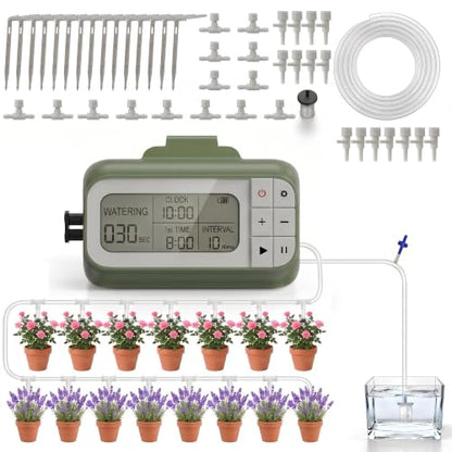 Auto Drip Irrigation Kits Battery Powered for 15 Potted Plants - size: Battery powered