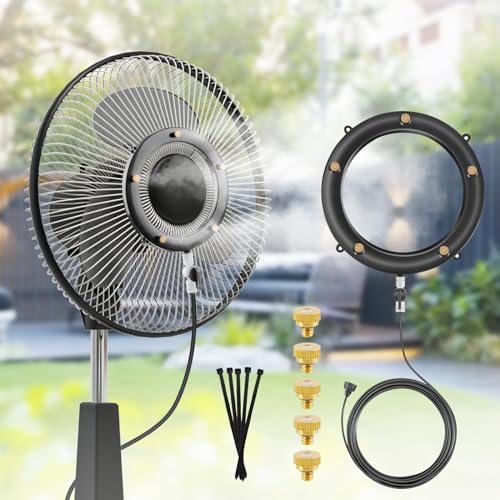 POCKET PANDA Fan Misting Kit. Fan Misters for Cooling Outdoor - size: 20FT